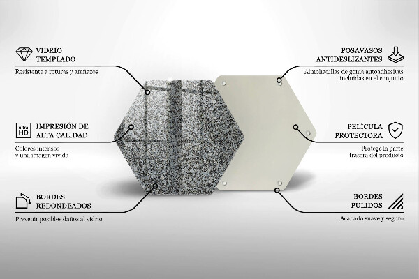 Kuchynská doska veľká zo skla Textúra kameňa