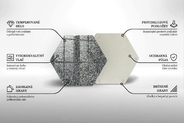 Kuchynská doska veľká zo skla Textúra kameňa