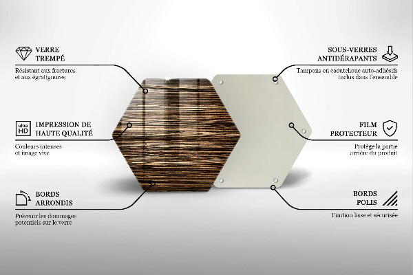 Kuchynská doska zo skla Textúra dreva