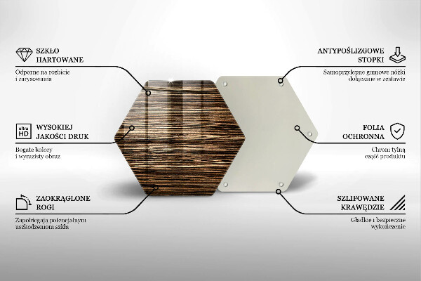 Kuchynská doska zo skla Textúra dreva