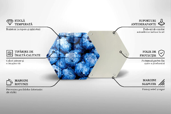 Kuchynská doska zo skla Šťavnaté čučoriedky