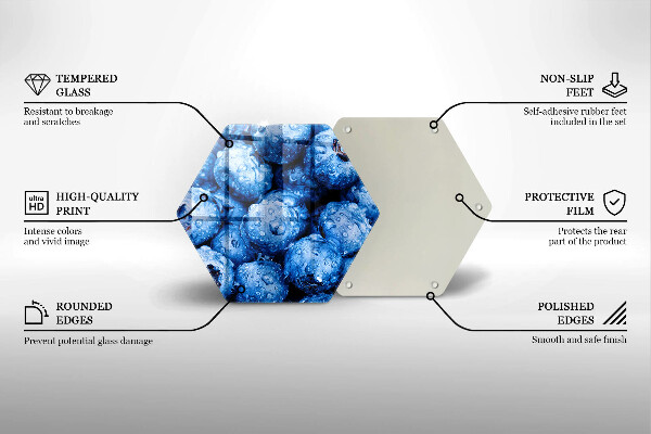 Kuchynská doska zo skla Šťavnaté čučoriedky