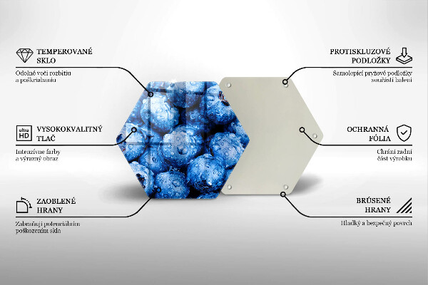 Kuchynská doska zo skla Šťavnaté čučoriedky