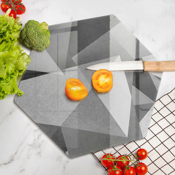 Kuchynská doska veľká zo skla Konkrétna ostrá abstrakcia