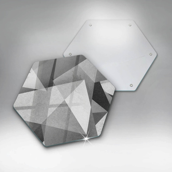 Kuchynská doska veľká zo skla Konkrétna ostrá abstrakcia