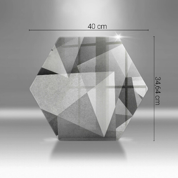 Kuchynská doska veľká zo skla Konkrétna ostrá abstrakcia