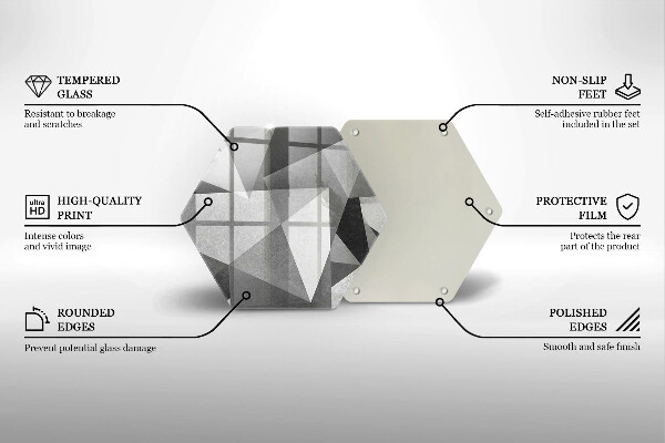 Kuchynská doska veľká zo skla Konkrétna ostrá abstrakcia