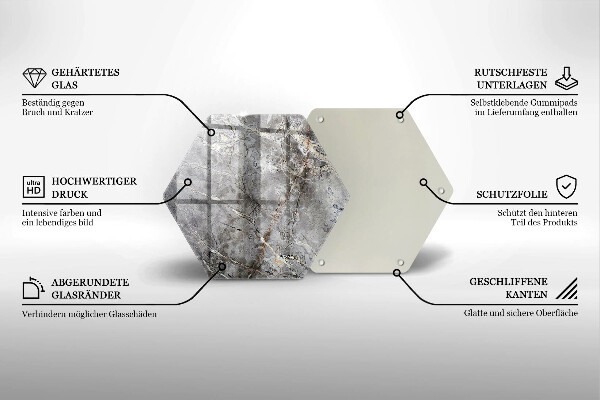 Kuchynská doska veľká zo skla Textúra kameňa