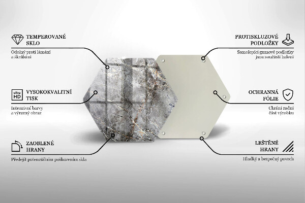 Kuchynská doska veľká zo skla Textúra kameňa