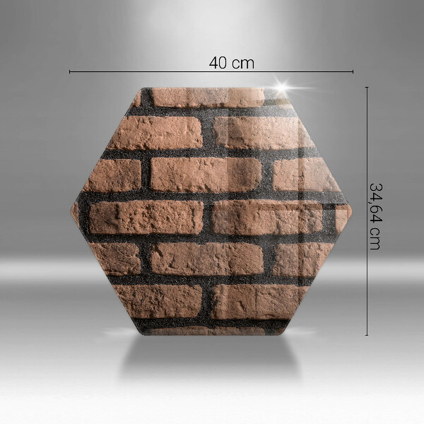 Kuchynská doska veľká zo skla Tehlová stena