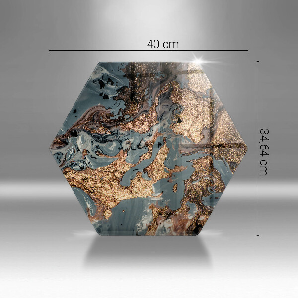 Kuchynská doska veľká zo skla Zlatá skalná štruktúra