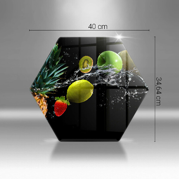 Kuchynská doska veľká zo skla Ovocie vo vode
