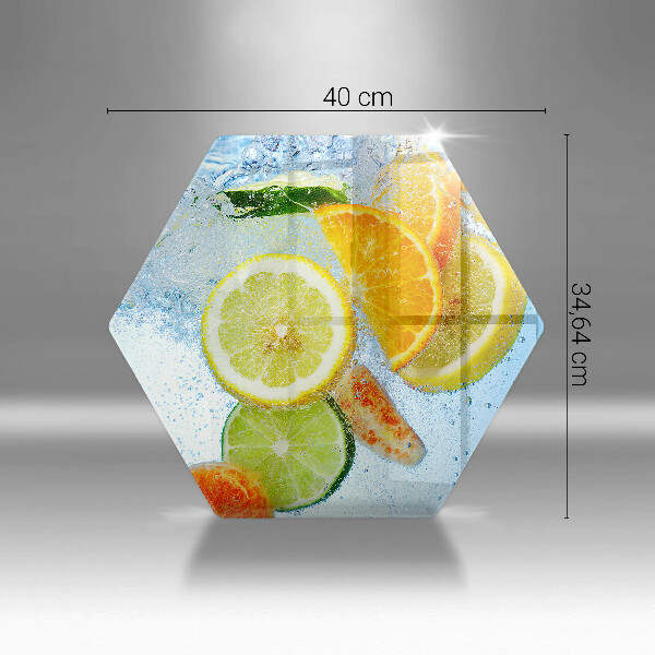 Kuchynská doska veľká zo skla Šťavnatá citrusová voda