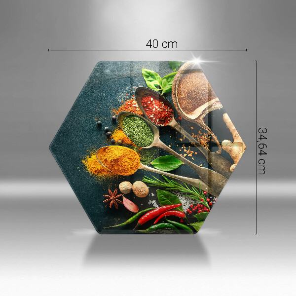 Kuchynská doska zo skla Lyžičky kuchynského korenia