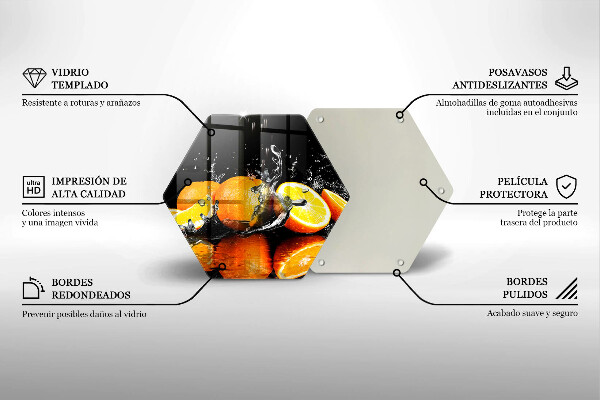 Kuchynská doska zo skla Šťavnaté oranžové ovocie