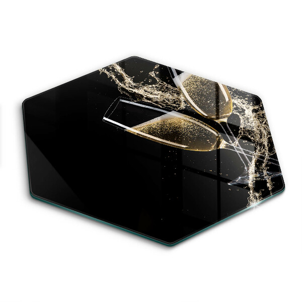 Kuchynská doska veľká zo skla Poháre na šampanské