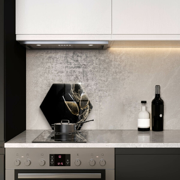 Kuchynská doska veľká zo skla Poháre na šampanské