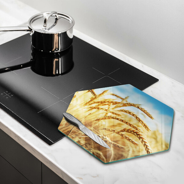 Kuchynská doska veľká zo skla Klasy obilnín na poli