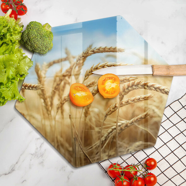 Kuchynská doska veľká zo skla Klasy obilnín na poli