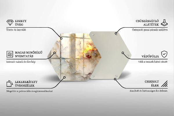 Kuchynská doska zo skla Textúra mramoru so zlatom