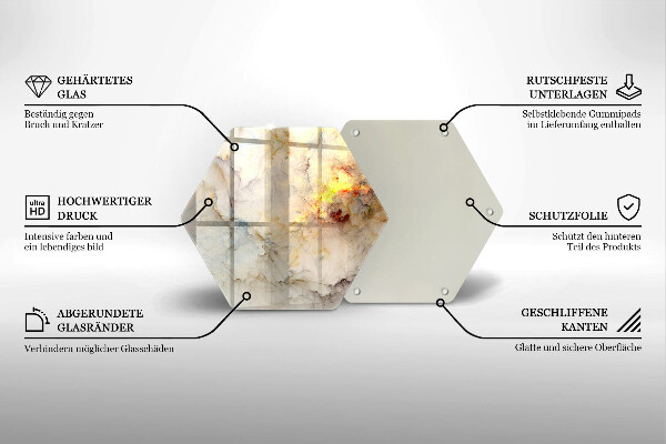 Kuchynská doska zo skla Textúra mramoru so zlatom