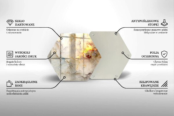 Kuchynská doska zo skla Textúra mramoru so zlatom