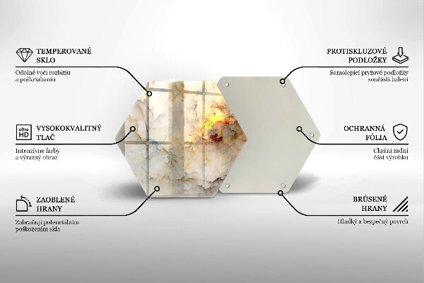 Kuchynská doska zo skla Textúra mramoru so zlatom
