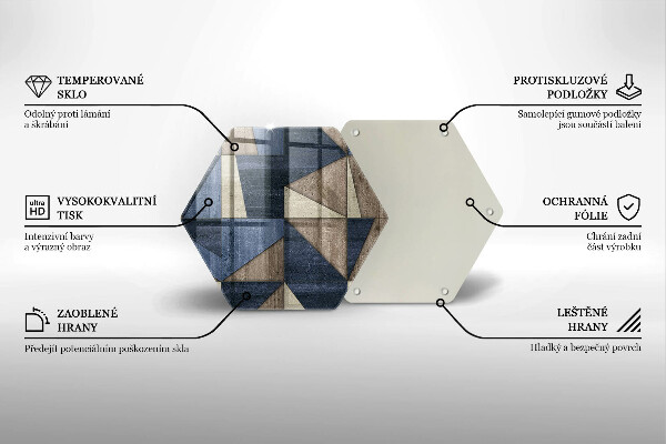 Kuchynská doska zo skla Geometrická abstrakcia
