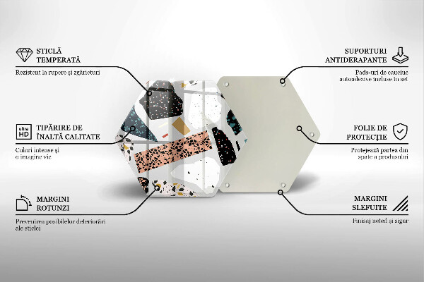 Kuchynská doska zo skla Kamenina