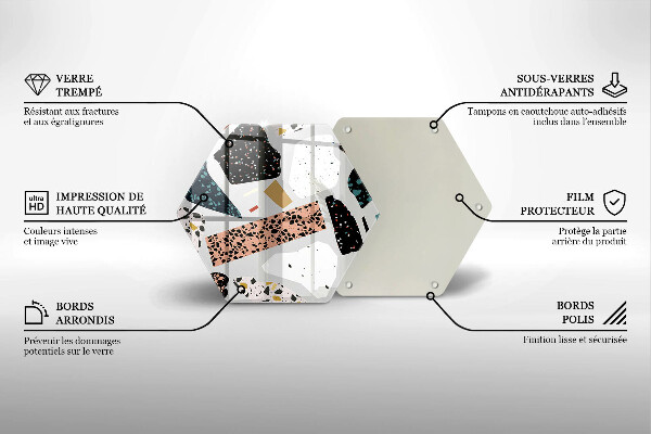 Kuchynská doska zo skla Kamenina