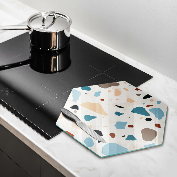 Kuchynská doska veľká zo skla Dekoratívna kamenina