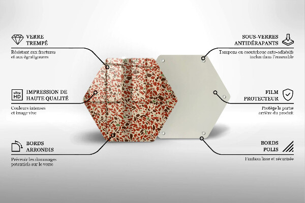 Kuchynská doska veľká zo skla Jemná kamenina
