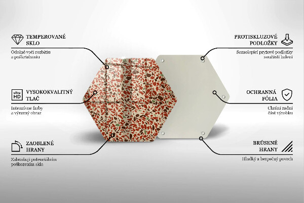 Kuchynská doska veľká zo skla Jemná kamenina