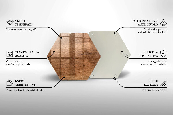 Kuchynská doska veľká zo skla Textúra dreva