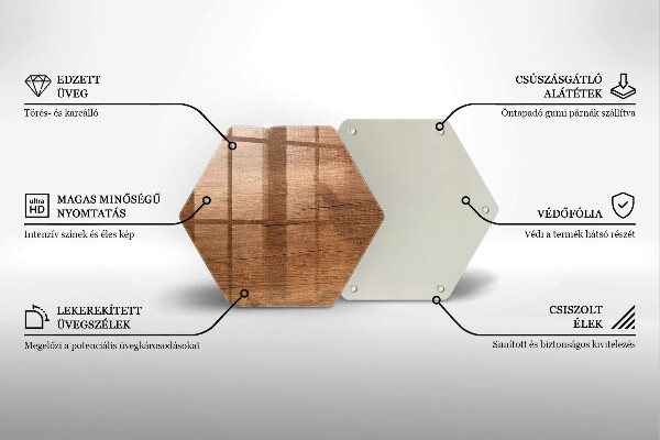 Kuchynská doska veľká zo skla Textúra dreva