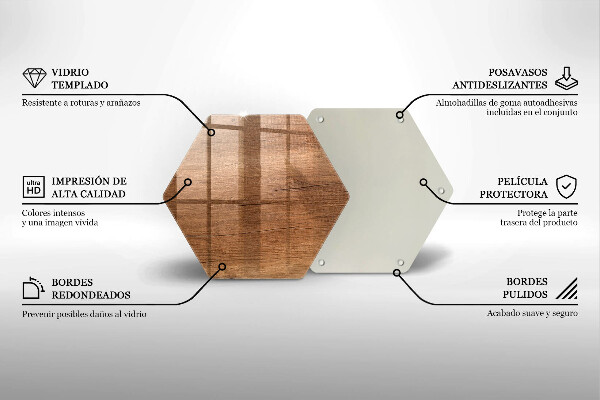 Kuchynská doska veľká zo skla Textúra dreva