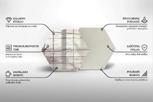 Kuchynská doska veľká zo skla Staré drevené dosky