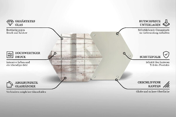 Kuchynská doska veľká zo skla Staré drevené dosky