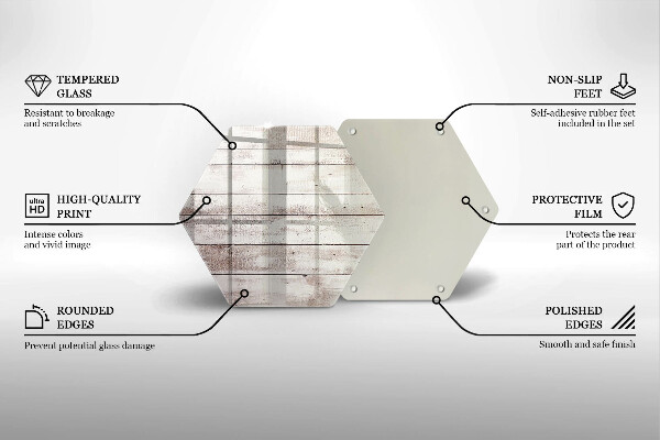 Kuchynská doska veľká zo skla Staré drevené dosky