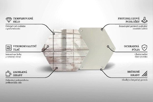 Kuchynská doska veľká zo skla Staré drevené dosky