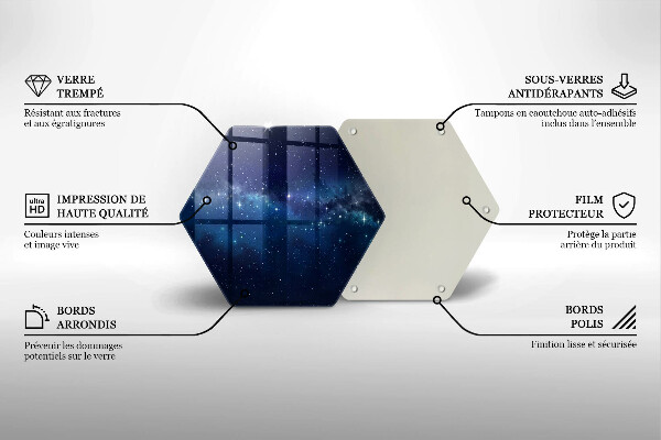Kuchynská doska veľká zo skla Vesmír a hviezdy