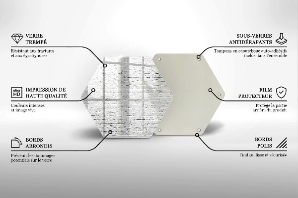 Kuchynská doska veľká zo skla Murovaná stena