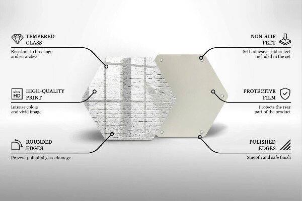 Kuchynská doska veľká zo skla Murovaná stena