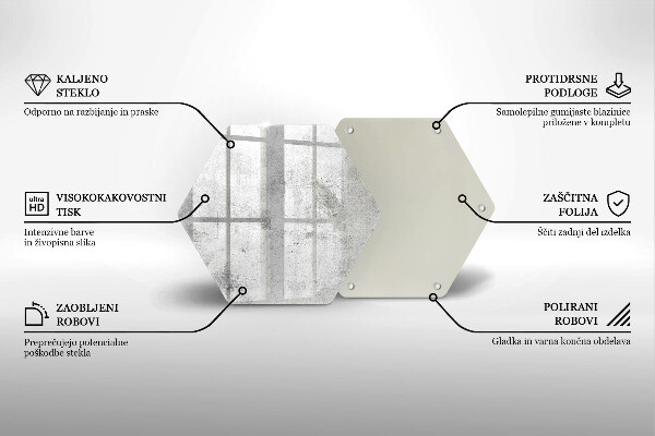 Kuchynská doska zo skla Betónová textúra