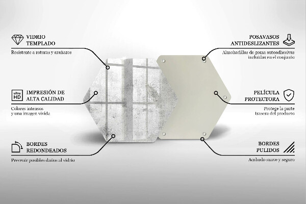 Kuchynská doska zo skla Betónová textúra