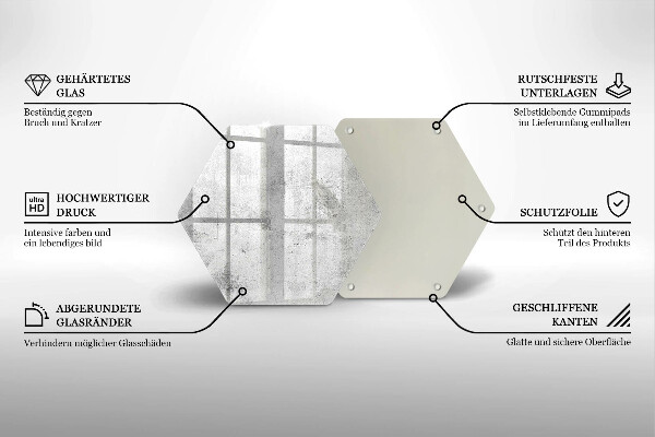 Kuchynská doska zo skla Betónová textúra