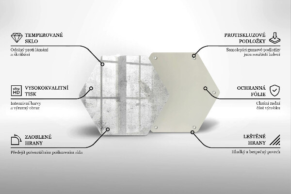 Kuchynská doska zo skla Betónová textúra