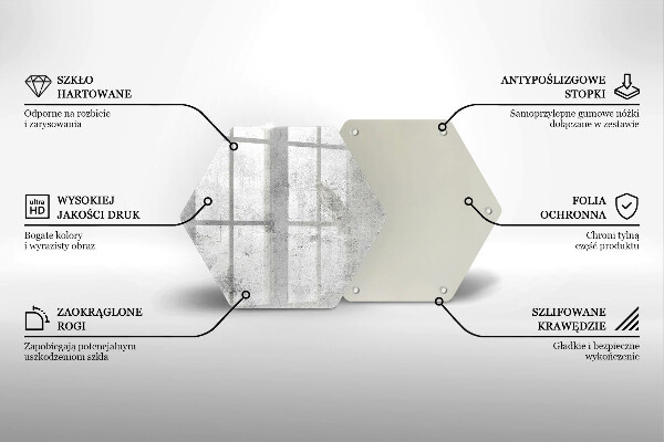 Kuchynská doska zo skla Betónová textúra