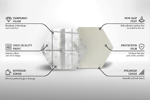 Kuchynská doska zo skla Betónová textúra