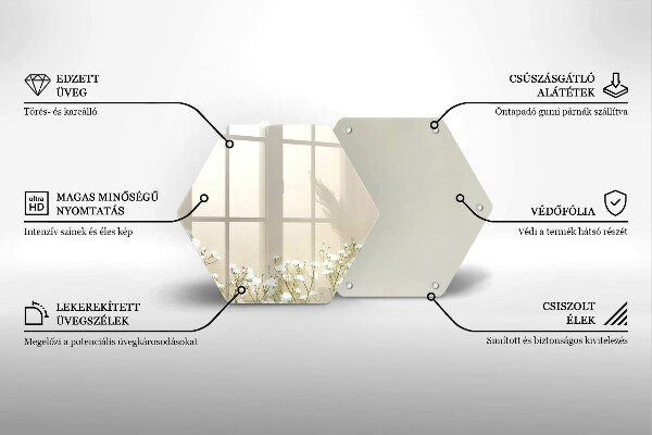 Kuchynská doska zo skla Sadrové boho kvety